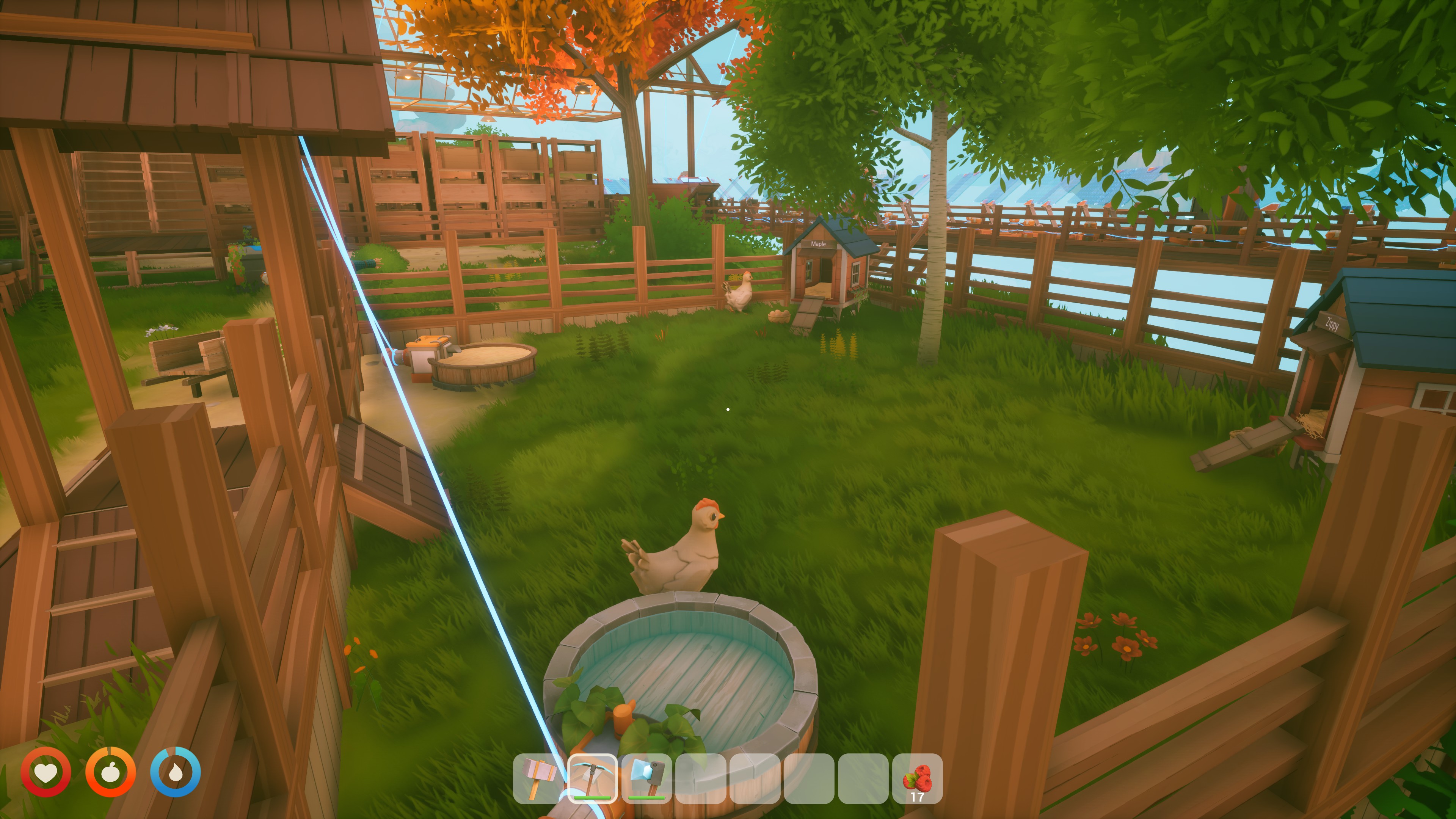 Animal area in a Solarpunk island base